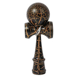 Kendama X Originala, Profesionala, Vivimall, Cracked, din Lemn, 18 cm, Negru/Auriu - vivimall.ro