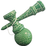 Kendama X Originala, Profesionala, Vivimall, Kendama Cracked, din Lemn, 18 cm, Verde Alb - vivimall.ro
