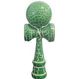 Kendama X Originala, Profesionala, Vivimall, Kendama Cracked, din Lemn, 18 cm, Verde Alb - vivimall.ro