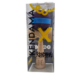 Jucarie Kendama X Originala, Profesionala, Vivimall, din Lemn, Rubber Grip, 18 cm, Mov/Albastru