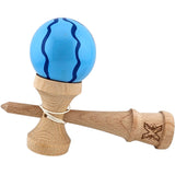 Kendama X Originala, Profesionala, Flippy, din Lemn, Super Sticky, 18 cm, Albastru - vivimall.ro