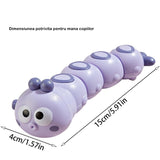 Jucarie Mecanica Pentru Copii Omida Haioasa, Cu Cheita, Distractiva, Se Taraste, Se Misca, 15 X 4 Cm - vivimall.ro