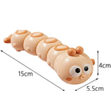 Jucarie mecanica pentru copii Vivimall, omida haioasa, cu cheita, distractiva, se taraste, se misca, 15 x 4 cm, portocaliu - vivimall.ro