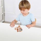 Jucarie mecanica pentru copii Vivimall, pestisor haios, cu cheita, distractiv, se taraste, se misca, 11 x 9 x 7.5 cm cm, portocaliu - vivimall.ro