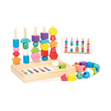 Jucarie Montessori de Sortat, Vivimall, din Lemn, Forme Geometrice,+3 Ani, 25 de Piese, 21.5 x 16 x 3 cm, Multicolor - vivimall.ro