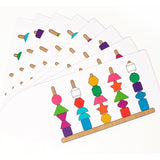 Jucarie Montessori de Sortat, Vivimall, din Lemn, Forme Geometrice,+3 Ani, 25 de Piese, 21.5 x 16 x 3 cm, Multicolor - vivimall.ro