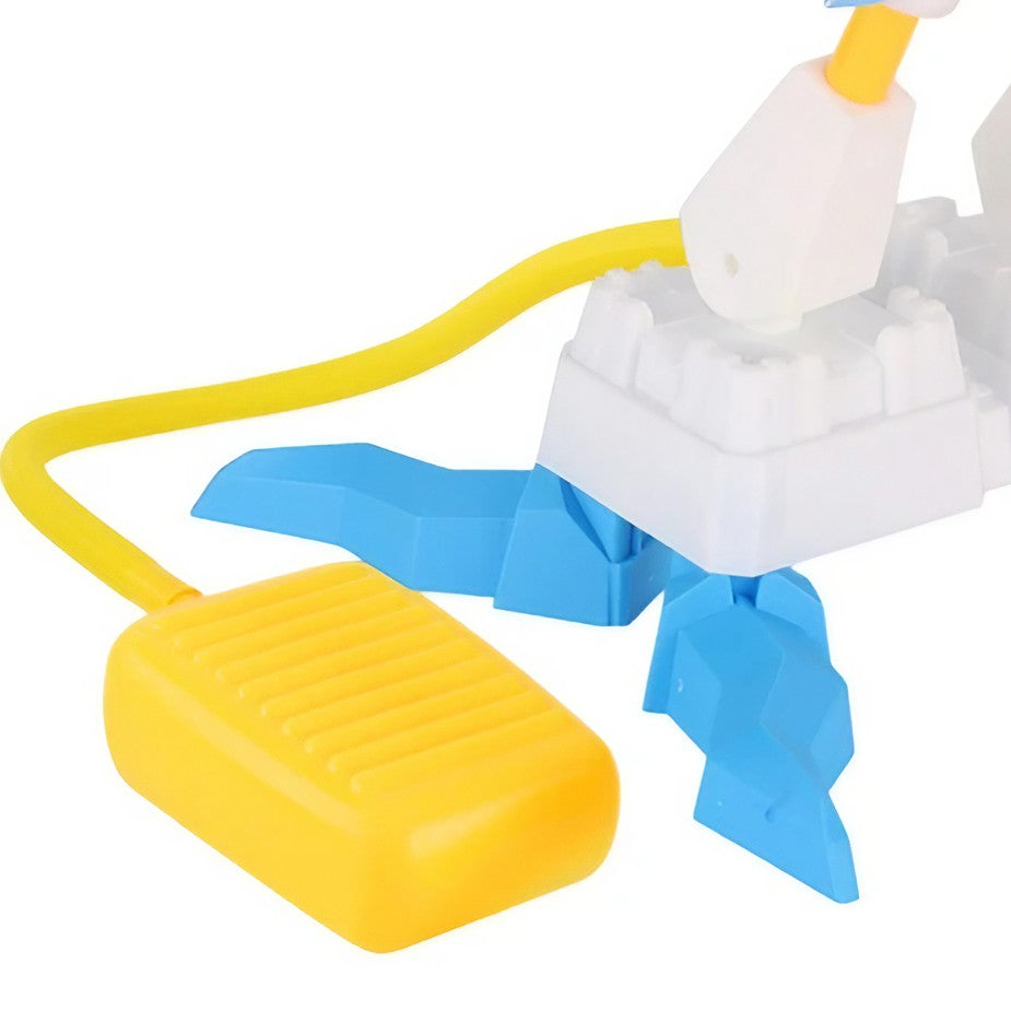 Jucarie pentru Copii, Vivimall, Lansator de Rachete cu Piciorul, Doua Lansatoare, 4 Rachete Fara Lumini, 2 Aircrafts, 33x25x27 cm, Galben-Albastru - vivimall.ro