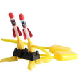 Jucarie pentru copii, lansator rachete cu piciorul, doua lansatoare, 6 rachete cu lumini - vivimall.ro