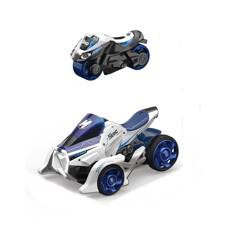 Jucarie Pentru Copii, Masina Cu Extensie De Motocicleta 2 In 1, Albastra - vivimall.ro