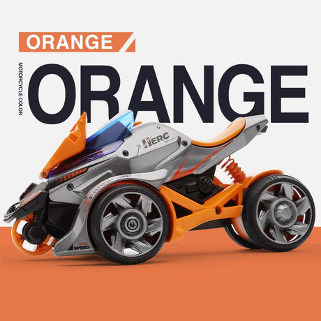 Jucarie pentru copii, masina cu extensie de motocicleta 2 in 1, portocalie - vivimall.ro