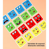 Jucarie Pentru Copii Montessori Vivimall, Cub din Lemn, Asamblare Fete, 64 de Carti Distractive, pentru Baieti si Fete, Varsta +3 ani, Educativ, Ambalaj din plastic, 12 x 12 x 3 cm, multicolor - vivimall.ro