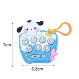 Jucarie pentru copii portabila Vivimall, joc Gopher, cu lumini si muzica, tip breloc, model catelus, material silicon si ABS, bleu - vivimall.ro