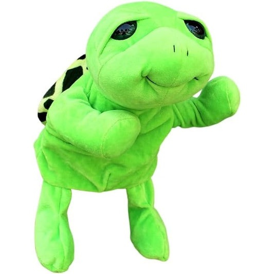 Papusa de Mana pentru Teatru de Papusi, Vivimall, din Plus, 25 x 10 x 8 cm, Model Broasca, Verde - vivimall.ro