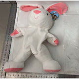 Papusa de Mana pentru Teatru de Papusi, Flippy, din Plus, 25 x 10 x 8 cm, Model Iepure, Alb/Roz - vivimall.ro