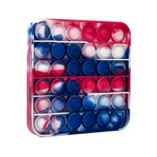 Jucarie Pop it Now &amp; Flip it, Push Bubble Patrat Multicolor Model 6 - vivimall.ro