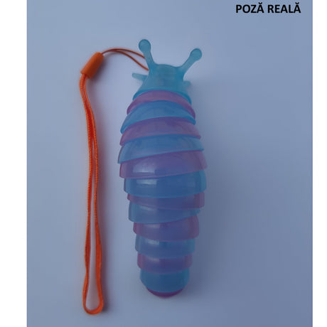 Jucarie Senzoriala Antistres, Vivimall, Fidget Toys, Omida Curcubeu, 11 cm, +3 Ani, Albastru/Mov - vivimall.ro