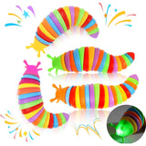 Jucarie Senzoriala Antistres, Vivimall, Fidget Toys, Omida Curcubeu, 18.6 cm, Functie de Luminat, +3 Ani, Multicolor - vivimall.ro