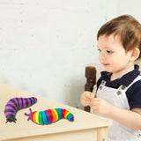 Jucarie Senzoriala Antistres, Vivimall, Fidget Toys, Omida Curcubeu, 18.6 cm, Functie de Luminat, +3 Ani, Multicolor - vivimall.ro