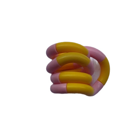 Jucarie Senzoriala Antistres, Vivimall, Fidget Twist, cu Miscari Infinite de Decompresie, 2 Culori, Galben/Roz, + 3 ani - vivimall.ro