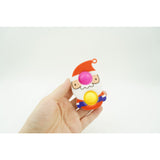 Jucarie senzoriala antistres, Simple Dimple, Breloc cu 2 bulinute, Mos Craciun, Multicolor - vivimall.ro