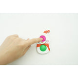 Jucarie senzoriala antistres, Simple Dimple, Breloc cu 2 bulinute, Om de zapada, Multicolor - vivimall.ro