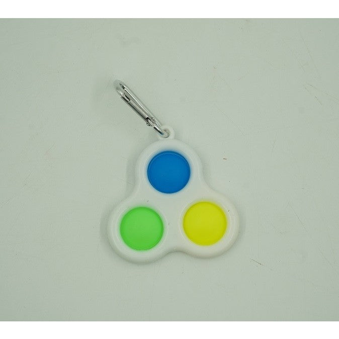 Szenzoros Antistressz Játék, Egyszerű Gödröcske, Kulcstartós Kialakítás, Háromszög, 8 Cm, Fehér 