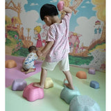 Jucarie Senzoriala de Echilibru, Flippy, Tip Stepping Stones, 5 Piese, din Spuma, pentru Miscare, Sarituri, Prindere, Diametru 28 cm, Model 3, Multicolor - vivimall.ro