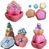 Jucarie Senzoriala de Echilibru, Flippy, Tip Stepping Stones, 5 Piese, din Spuma, pentru Miscare, Sarituri, Prindere, Diametru 28 cm, Model 3, Multicolor - vivimall.ro