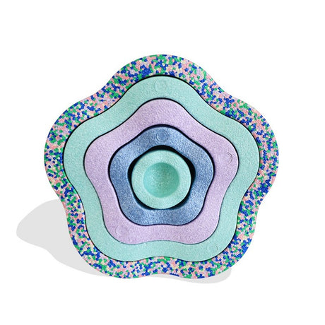 Jucarie Senzoriala de Echilibru, Flippy, Tip Stepping Stones, 5 Piese, din Spuma, pentru Miscare, Sarituri, Prindere, Diametru 28 cm, Model 3, Multicolor - vivimall.ro