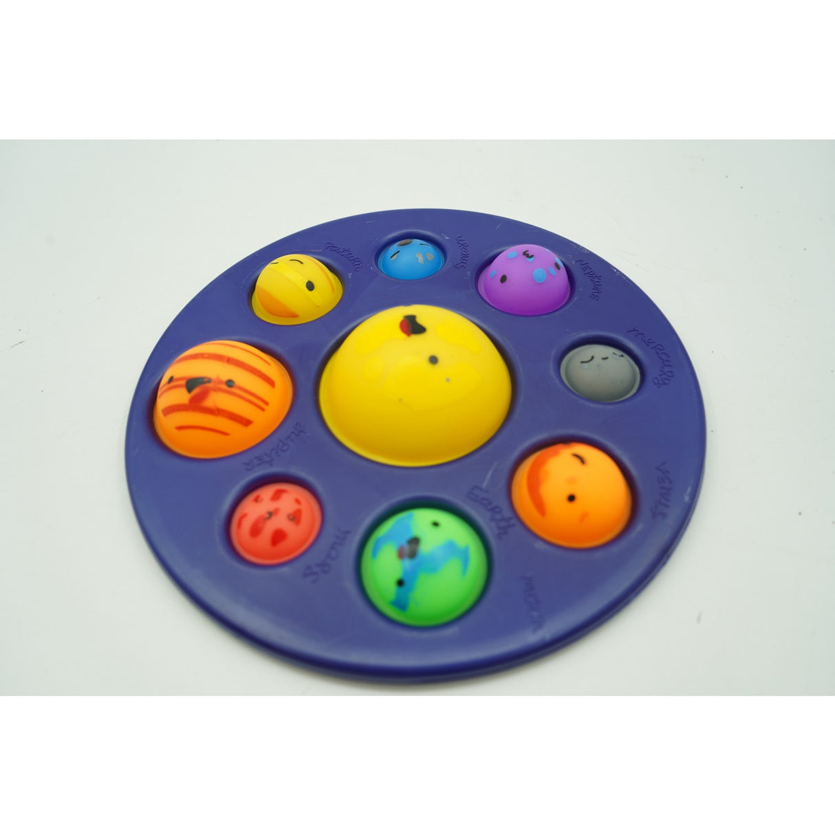 Jucarie senzoriala Dimple fidget toy, Planetariu, Albastru, 18x18 cm - vivimall.ro