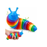 Jucarie Senzoriala Pentru Copii, Model Melc, Cu Articulatii, 19 Cm, Multicolor - vivimall.ro