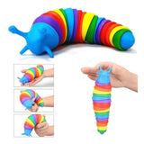 Jucarie Senzoriala Pentru Copii, Model Melc, Cu Articulatii, 19 Cm, Multicolor - vivimall.ro