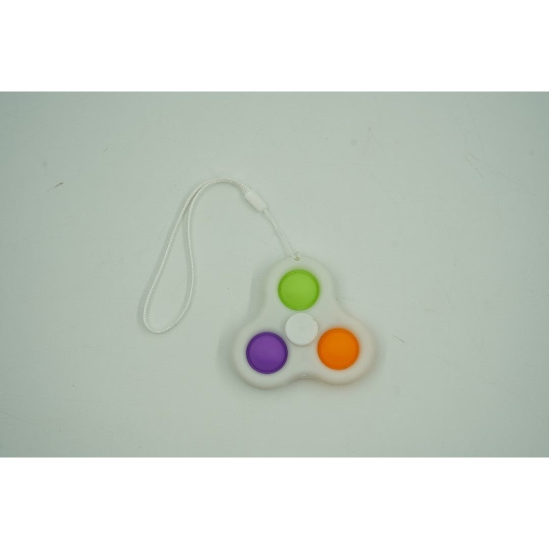 Szenzoros Játék Pörgő - Fidget Játék, Egyszerű Gödröcske, 7 Cm, Fehér/ 