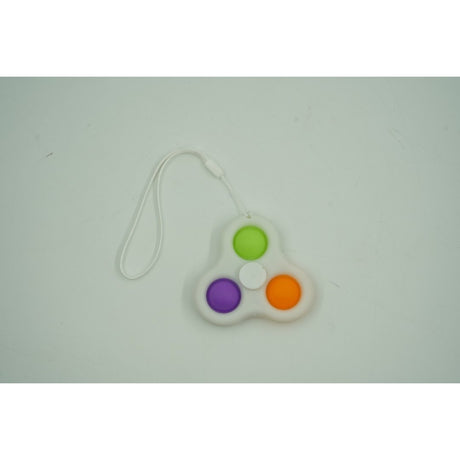 Szenzoros Játék Pörgő - Fidget Játék, Egyszerű Gödröcske, 7 Cm, Fehér/ 