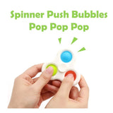 Jucarie senzoriala spinner Vivimall- Fidget Toy, Simple Dimple, 7 cm, Alb/Multicolor - vivimall.ro