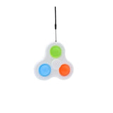 Jucarie senzoriala spinner Vivimall- Fidget Toy, Simple Dimple, 7 cm, Alb/Multicolor - vivimall.ro