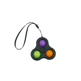 Jucarie senzoriala spinner Vivimall- Fidget Toy, Simple Dimple, 7 cm, Negru/Multicolor - vivimall.ro