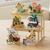 Set de Constructie, Flippy, Model Miniatura Moara de Vant, Jucarie Educativa STEM, Model 3D, Micro-Caramizi, 311 piese, +6 Ani, cm, 11.5 x 8 x 4.5 cm, Violet