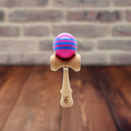 Kendama Ball Originala Roz Cu 3 Dungi Bleu - vivimall.ro
