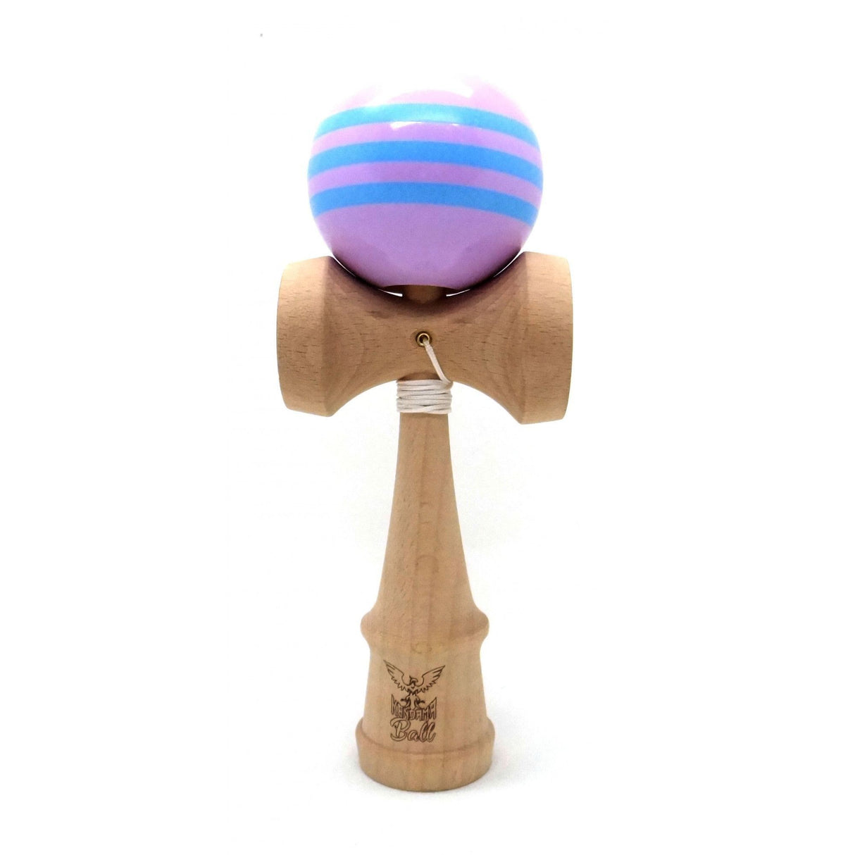 Kendama Ball Originala Stripe Bleu Lemn Fag Mov - vivimall.ro