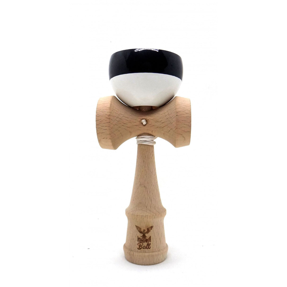 Kendama Ball Originala Stripe Negru Lemn Fag Alb 1 - vivimall.ro