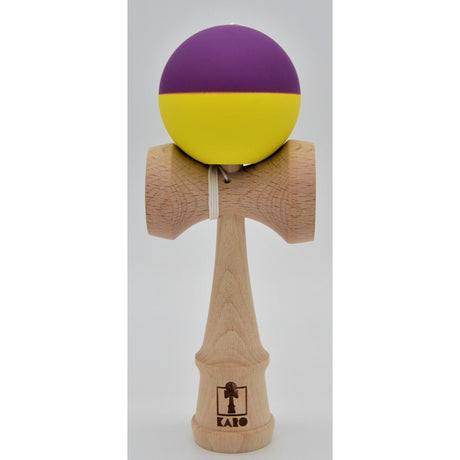 Kendama Karo Grip Half Lemn Fag Mov Galben - vivimall.ro