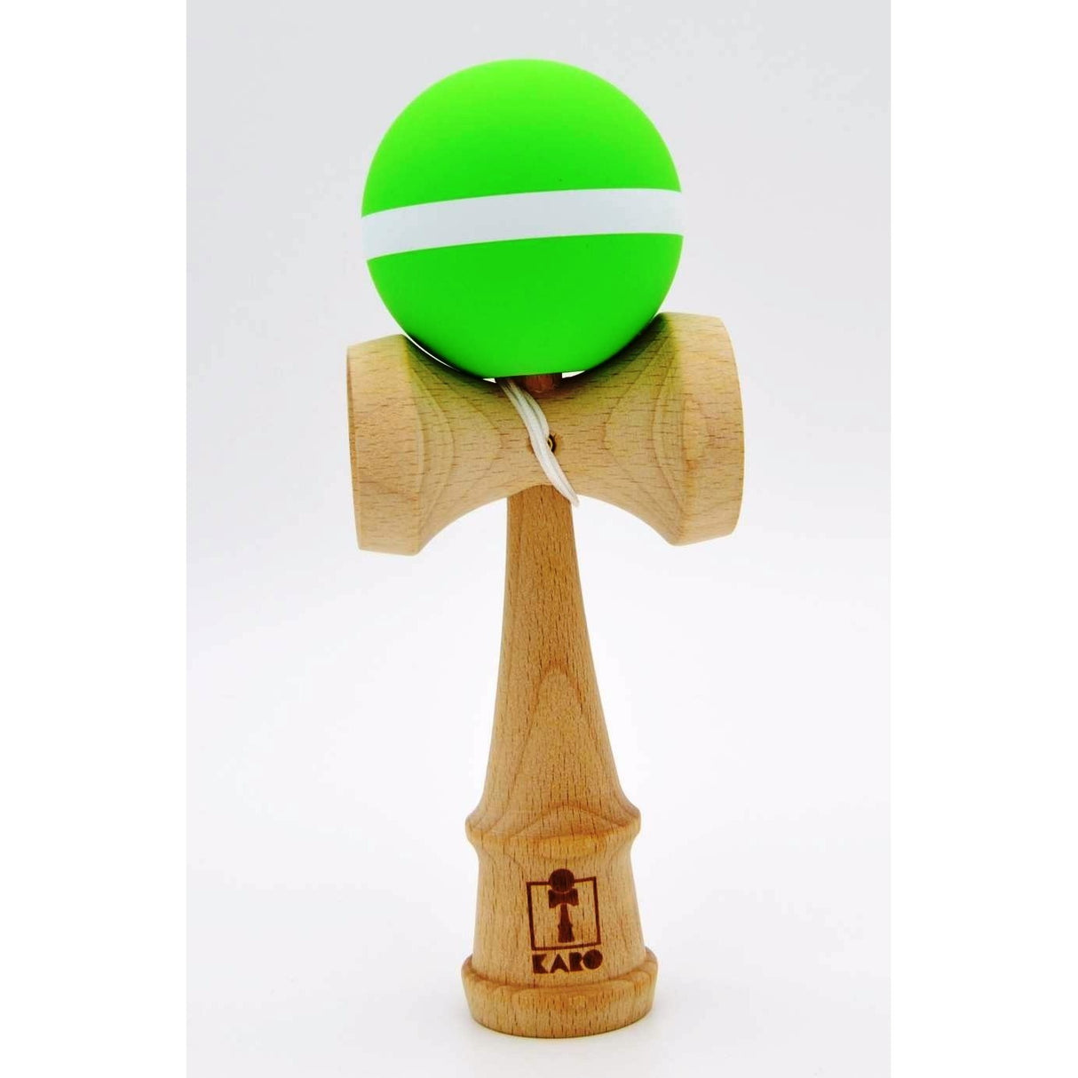 Kendama Karo Grip Stripe Lemn Fag Verde - vivimall.ro