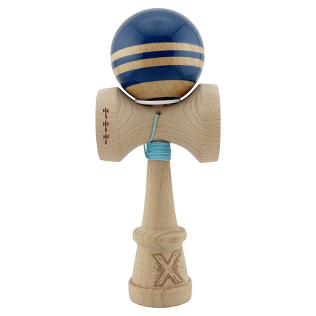 Kendama Originala X - Rainbow, Super Sticky, V3 King Size Cup, Gaura in Baza, Profesionala, Vivimall, din Lemn, 18 cm, Albastru