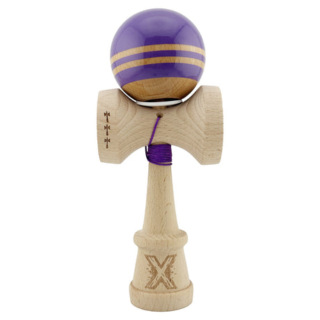 Kendama Originala X - Rainbow, Super Sticky, V3 King Size Cup, Gaura in Baza, Profesionala, Vivimall, din Lemn, 18 cm, Indigo