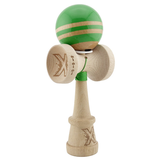 Kendama Originala X - Rainbow, Super Sticky, V3 King Size Cup, Gaura in Baza, Profesionala, Vivimall, din Lemn, 18 cm, Verde - vivimall.ro