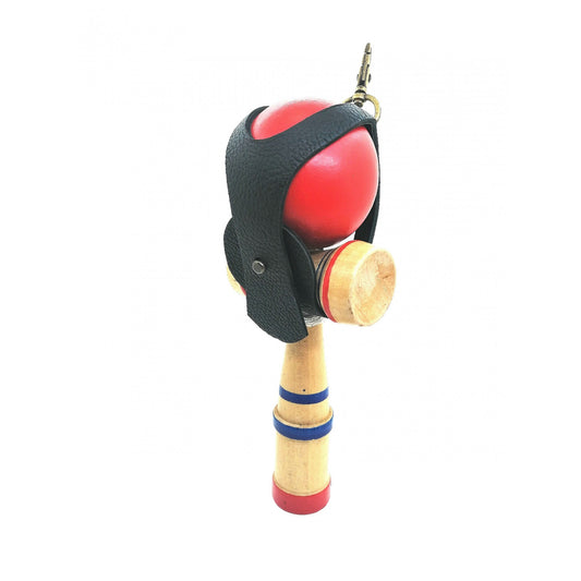 Husa Suport pentru Kendama, Vivimall, din Piele Ecologica Rezistenta in Timp, Diametrul 6 cm, Negru - vivimall.ro