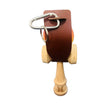 Husa Suport pentru Kendama, Vivimall, din Piele Ecologica Rezistenta in Timp, Diametrul 6 cm, Maro - vivimall.ro