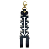 Husa pentru Kendama, Flippy, tip Pandativ/Breloc, Imprimeu Skull, din Piele Ecologica, 26 x 3.2 cm, Negru