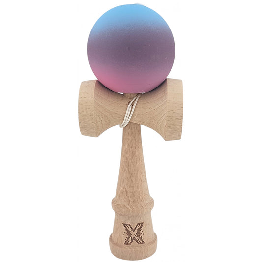 Kendama Profesionala, Vivimall, din Lemn, 18 cm, Gradient Albastru deschis Mov Roz - vivimall.ro